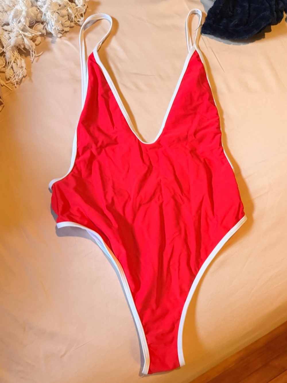 Red One Piece Bathing Suit